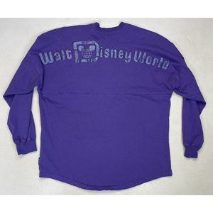 Walt Disney World Spirit Jersey Graphic T-shirt Women Medium Purple Long Sleeve